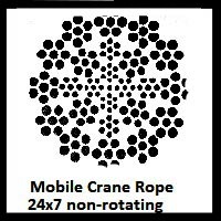 24 x 7 non rrotating crane rope